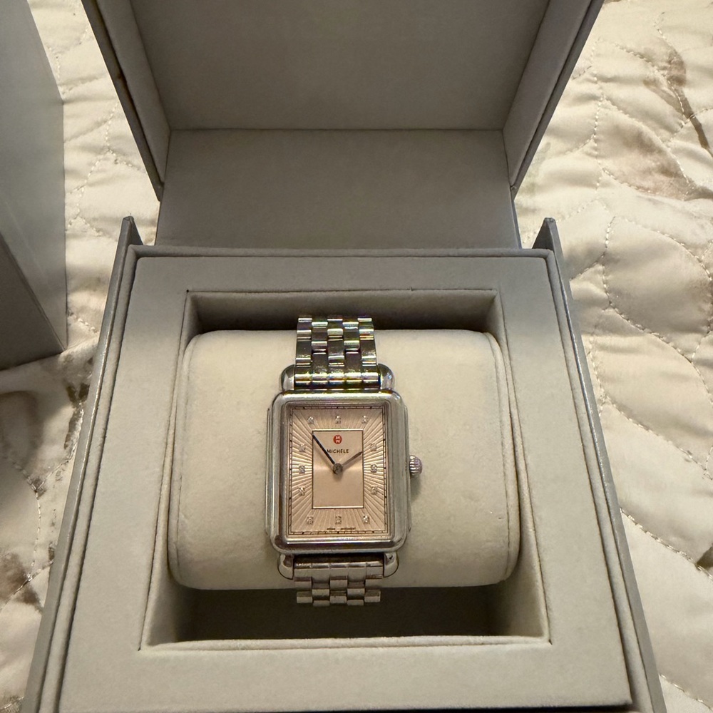 Michele Silver and Rose Gold Watch - Picture 2 of 5